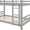 Dsvimoy Bed Solid Wood Bunk Bed with Safety Guardrails Strong Support System and Easy Assembly for Kids Room
, Gray, 79"*17"*5.5" - 4 of 4