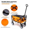 SKRAN Collapsible Foldable Beach Wagon Cart with strapping system,Utility Wagon Grocery Cart for Camping,Shopping,Fishing,Supports 225lbs - 4 of 4