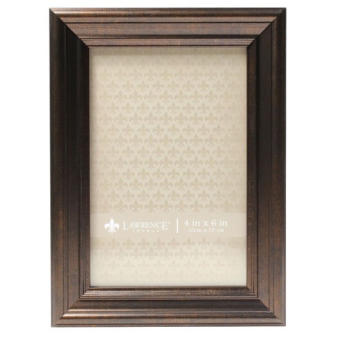 Lawrence Frames 4x6 Classic Detailed Oil Rubbed Bronze Picture Frame 535546  : Target