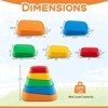Costway 5 Pcs Balance Stepping Stones for Kids with Non-Slip Surface and Edging - 3 of 4