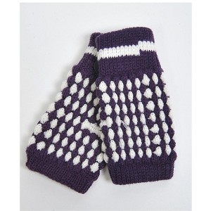 Women's 100% Acrylic Fingerless Winter Gloves Wrist Warmers - 1 of 3