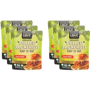 Kitchen and Love Meal Jackfruit Sweet BBQ - Pack of 6 - 8 oz - 1 of 2