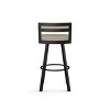 Amisco Travis Upholstered Counter Height Barstool Greige/Black: Faux Leather, Steel Frame, 300lb Capacity - 2 of 4
