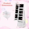 Infans Kids Jewelry Cabinet w/ Full-Length Mirror Foldable Drawer Anti-toppling System - 2 of 4