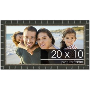 PosterPalooza | 20x10 Modern Bamboo Picture Frame, UV Acrylic, 5 Finishes - 1 of 4