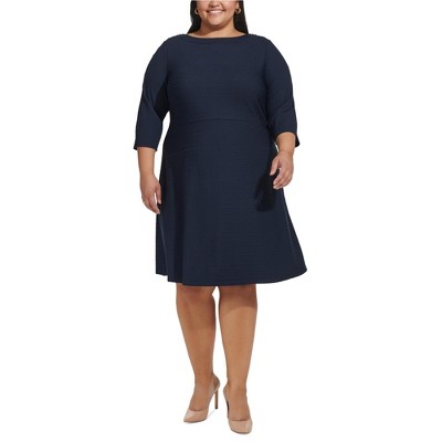 Tommy Hilfiger Womens Textured Shift Dress