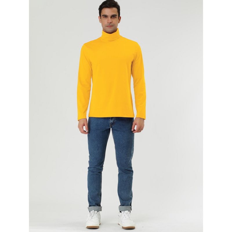 Lars Amadeus Men's Slim Fit Long Sleeve Pullover Turtleneck Sweater, 3 of 8
