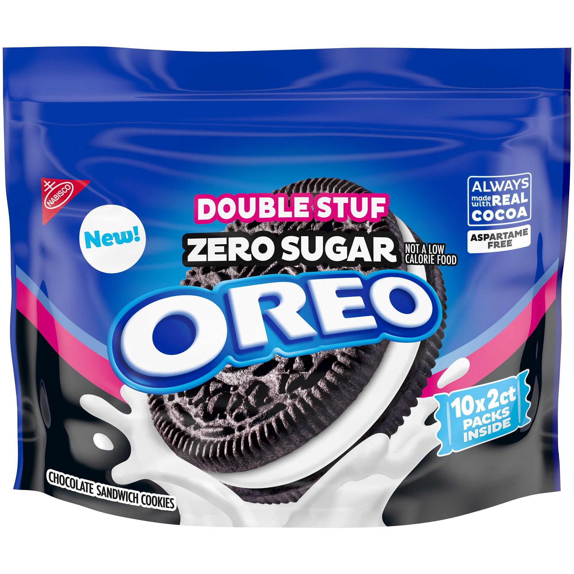 Oreo Double Stuf Zero Sugar Chocolate Sandwich Cookies - 10.3oz