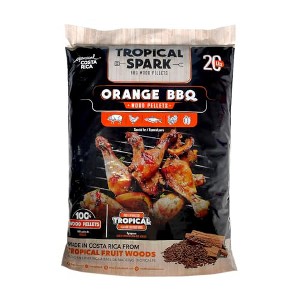 Tropical Spark Wood Chips  Perfect for BBQ, Smoking, Grilling, Bake, Roast, Braise  Premium 100% All-Natural  Orange Wood  20 lb. Bag - 1 of 1