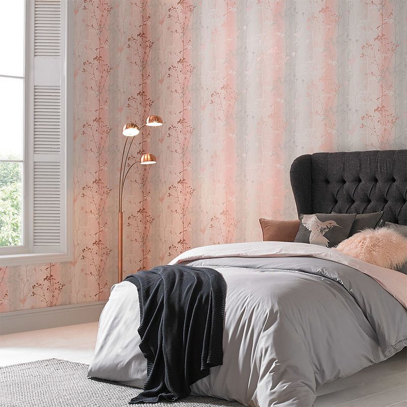 Wildflower Blush Pink Floral Trees Paste the Wall Wallpaper, 2 of 5