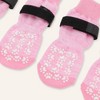Unique Bargains Non-Slip Dog Socks with Adjustable Sticky Tapes 4 Pcs - 3 of 4