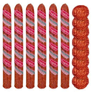 Bridgford Old World Pepperoni Stick 16 oz - Naturally Smoked Pepperoni Stick for Pizza and Sandwiches - High Protein Zero Carb Keto Snack - 1 of 4