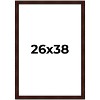 PosterPalooza | Distressed Brown Picture Frame - UV Acrylic, Foam Board Backing, Hanging Hardware - 2 of 4