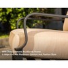 CLIHOME Outdoor Garden Patio 4-piece Conversation Set with Removable Cushions Table and Chairs Dining Set - 4 of 4