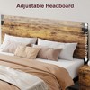 Garvee Bed Frame w/Wood Headboard, Platform Storage Bed, Metal Legs - No Box Spring, Noise Free, Easy Assembly, Rustic Brown - 4 of 4