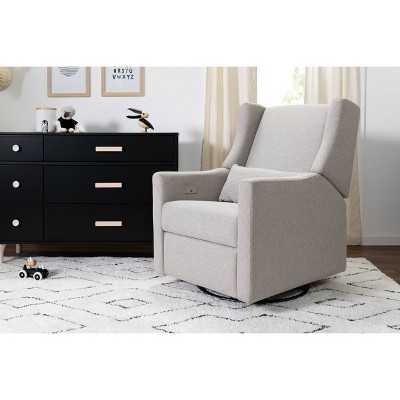 Eco-Weave Grey Performance Swivel Reclining Armchair with USB