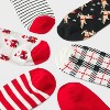 Women's Reindeer & Stripes Christmas 6pk Low Cut Socks - Wondershop™ Black/Red/White 4-10 - 3 of 3