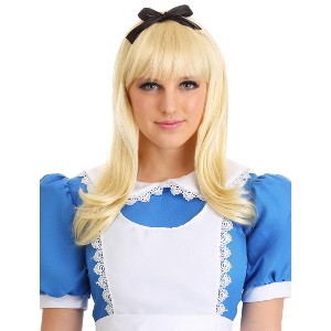 HalloweenCostumes.com   Women  Adult Blonde Alice Wig, Yellow - 1 of 3