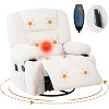 TackView Massage Recliner Chair with Heat & Vibration, 360° Swivel Rocker with Cup Holders & Side Pockets, Chenille Fabric for Living Room - 2 of 4