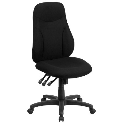 Flash Furniture High Back Black Fabric Multifunction Swivel Ergonomic Task Office Chair