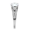 Slickblue Polished Stainless Steel Ring for Women with Synthetic Clear CZ, Size 5-10 - 2 of 4
