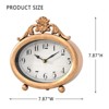 Aoibox Vintage Table Clock, Desk and Shelf Decor, French Rustic Antique Style Gold Mantel Clocks for Farmhouse, Living Room, Bedroom, Bedside, Gift - 2 of 4