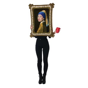 California Costumes Girl With Pearl Earring Mock Painting Adult Costume | One Size Fits Most - 1 of 4