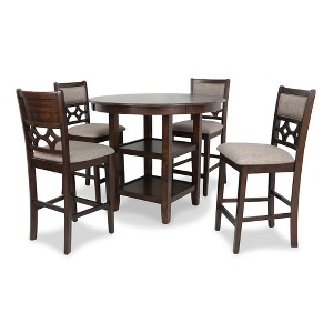New Classic Furniture, Mitchell 5-Piece Solid Wood Counter Set - 1 of 4