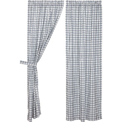 Blue Plaid Panel Set of 2 84x40 VHC Brands