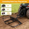66" Driveway Drag Steel Drag Harrow with Pin-Style Hitch, Adjustable Bars, Tow Behind Grader Black - 3 of 4