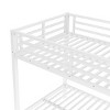 TopComfy Beds Metal Twin XL over Twin XL Bunk Bed Saving Noise Reduced No Box Spring Needed Teens Bed for Bedroom, White, 41.7"*64.6"*74.3" - 4 of 4