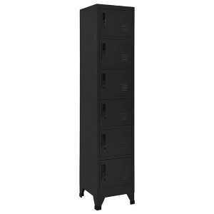 VidaXL Locker Cabinet Black 15 in.x15.7 in.x70.9 in. Steel - 1 of 4