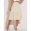 INSPIRE CHIC Women's Pleated Elastic High Waist A-line Swing Pleated Midi Skirts - 3 of 4