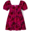 The Children's Place Girls Three Quarter Sleeve Floral Velour Corset Dress - 2 of 4
