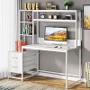 Okak Modern Home Office Huch Computer Desk with Open Shelves,Multifunctional Corner Writing Desk with for Study,Office,Studio - 2 of 4