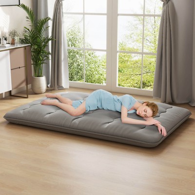 Full Gray Handcrafted Microfiber Futon Pad with Carry Bag