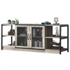 Tv Stand for 65+ Inch TV with Open Storage Shelves, Industrial Entertainment Center with Storage Cabinet and Mesh Door, for Living Room, Bedroom - 2 of 4