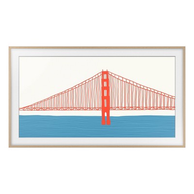 Modern Teak Magnetic Bezel for 55" Samsung The Frame