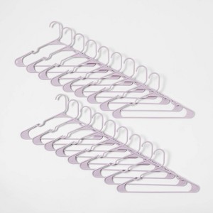 18pk Plastic Hangers Lavender - Brightroom™ : Target