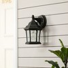 LuxenHome Black with Gold Metal Outdoor Wall Light - 2 of 4