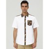 Lars Amadeus Men's Summer Floral Print Pocket Short Sleeve Button Down Hawaiian Shirt - 4 of 4