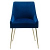 WestinTrends Upholstered Performance Velvet Accent Chair With Metal Leg - 4 of 4