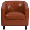 Emma and Oliver Leather Lounge Chair with Sloping Arms - 4 of 4