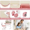 Tangkula Pink Kids Desk & Chair Set Height Adjustable Children School Study Table & Chair - 4 of 4