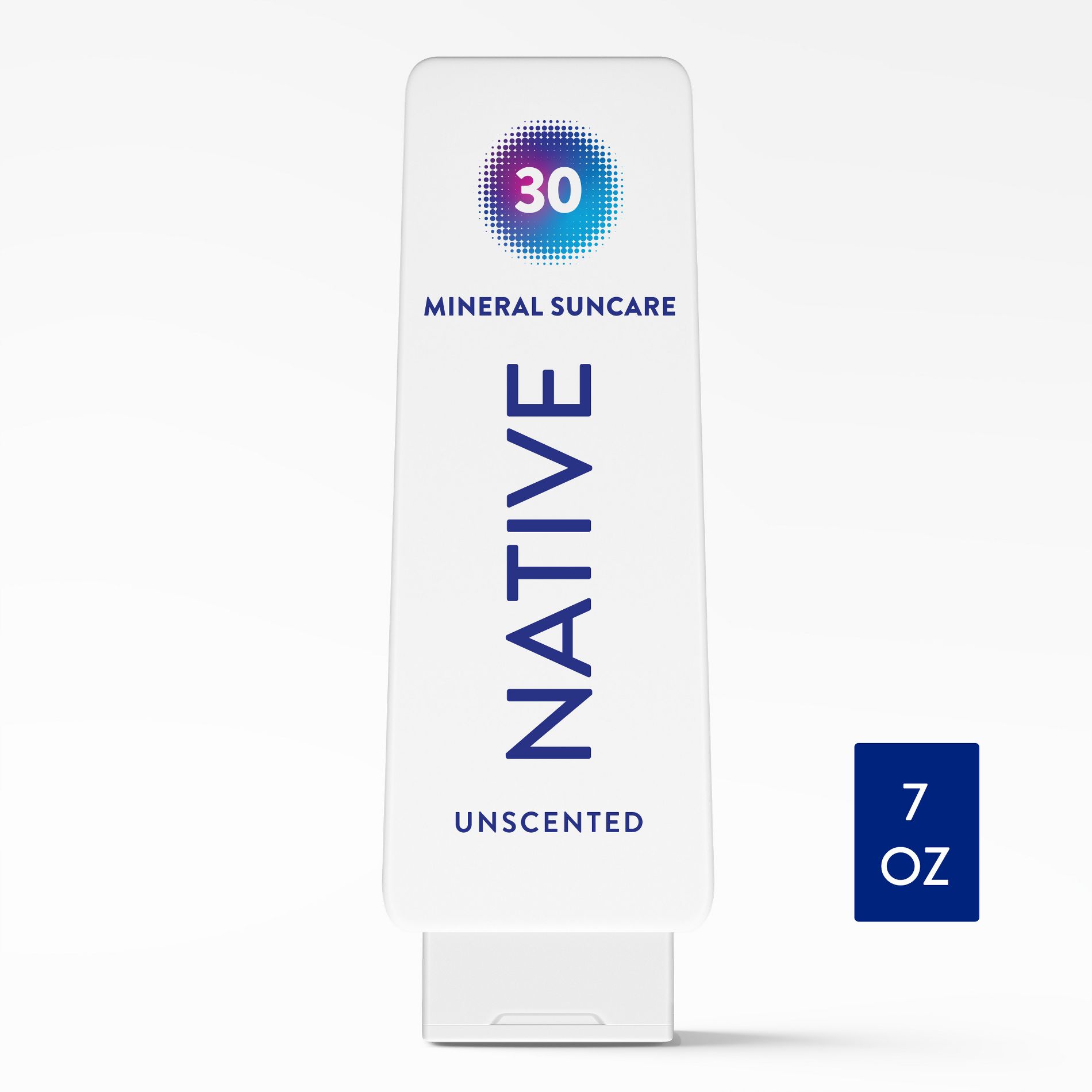 Native Mineral Sunscreen with Zinc Oxide - Unscented - SPF 30 - 7oz