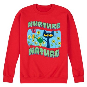 Men's - Pete the Cat - Nurture Nature Graphic Fleece Sweatshirt - 1 of 4