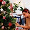 WhizMax 16 Pcs Christmas Balls Ornaments for Xmas Christmas Tree, Red and White Xmas Balls Shatterproof Christmas Tree Decorations - 3 of 4