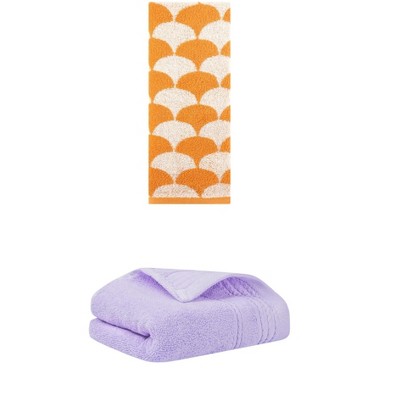 REGALWOVEN Soft Absorbent Bathroom Decorative Hand Towels for Drying 14" x 30"/13" x 29" 2 Pcs