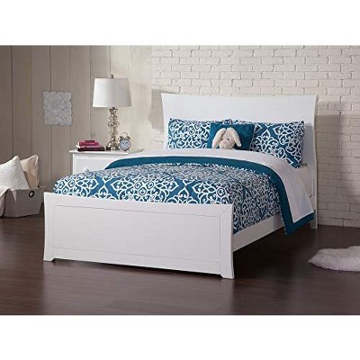 AFI Furnishings Metro Full Traditional Bed with Matching Footboard and Turbo Charger in White