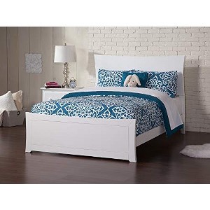 AFI Furnishings Metro Full Traditional Bed with Matching Footboard and Turbo Charger in White - 1 of 4